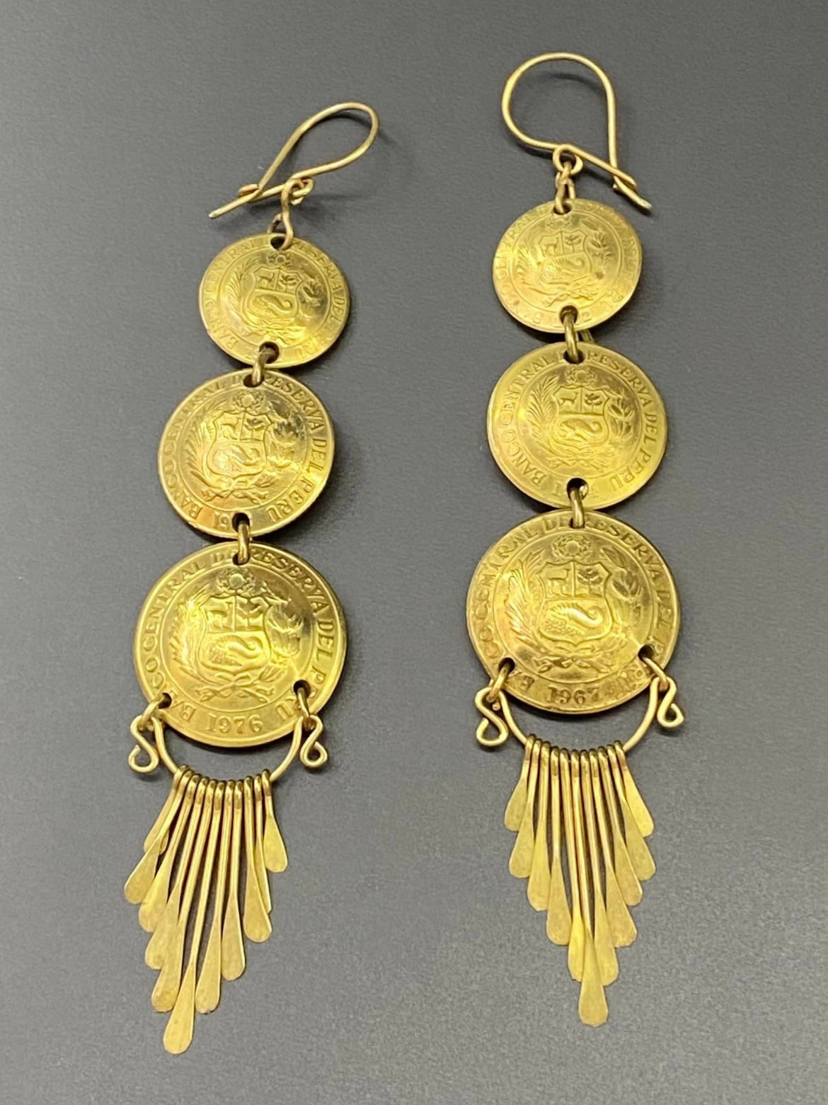 Peruvian Coin Earrings