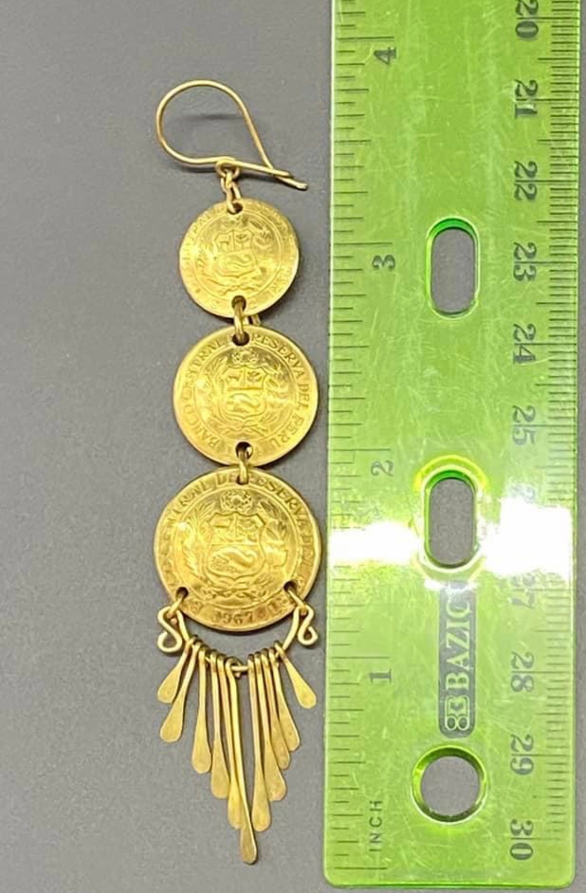 Peruvian Coin Earrings