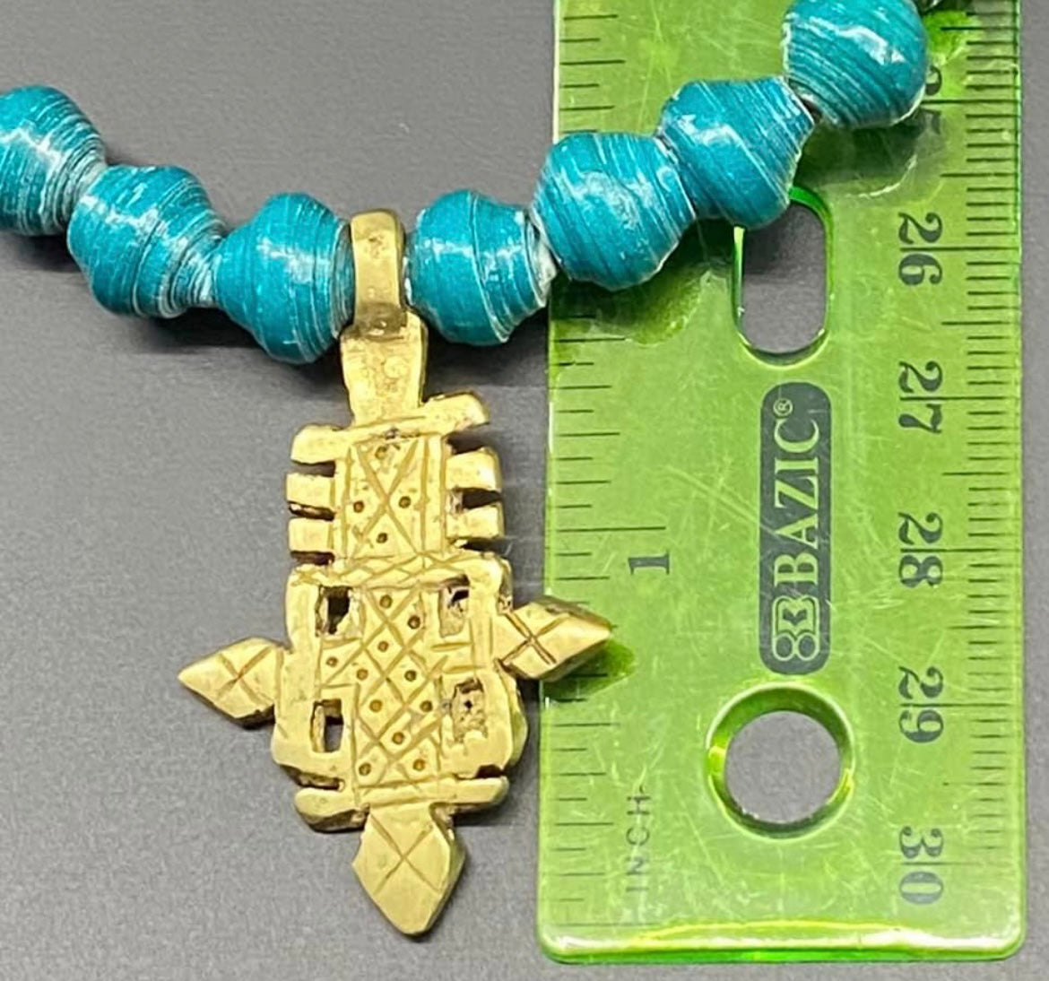 Brass Ethiopian Coptic Cross Necklace