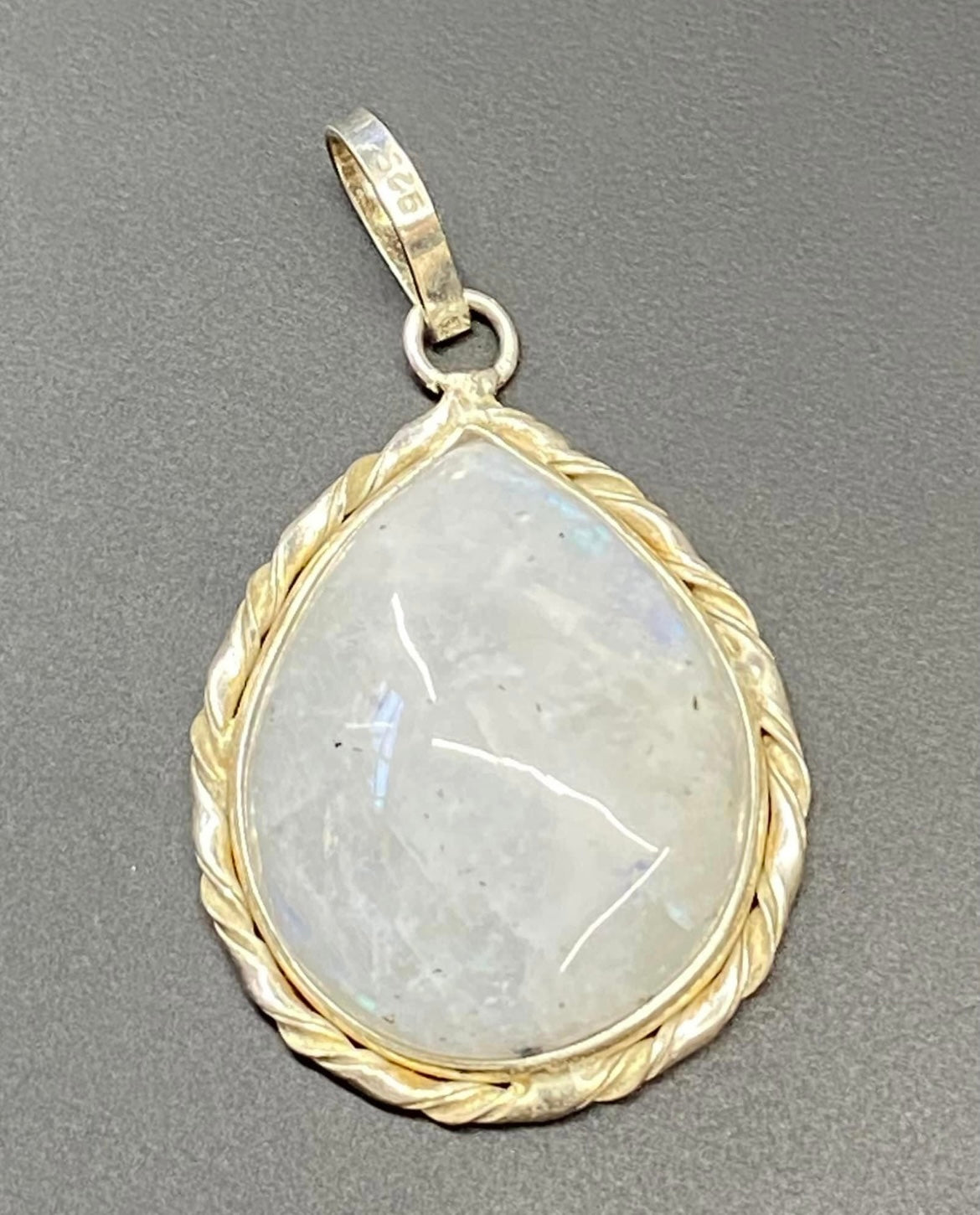 Silver Tone Quartz Pendant
