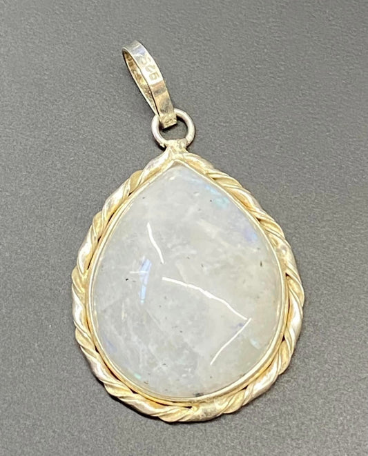 Silver Tone Quartz Pendant