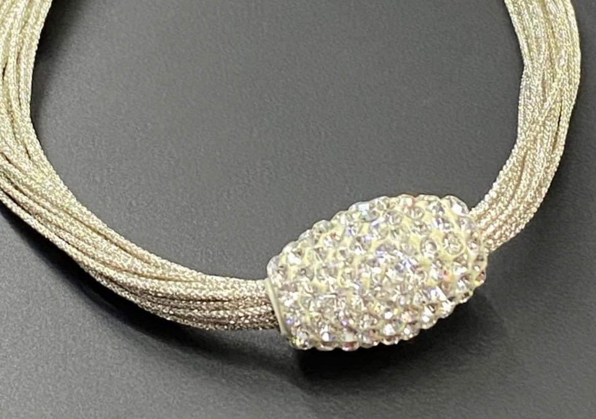 Sterling Silver Rhinestone Bracelet