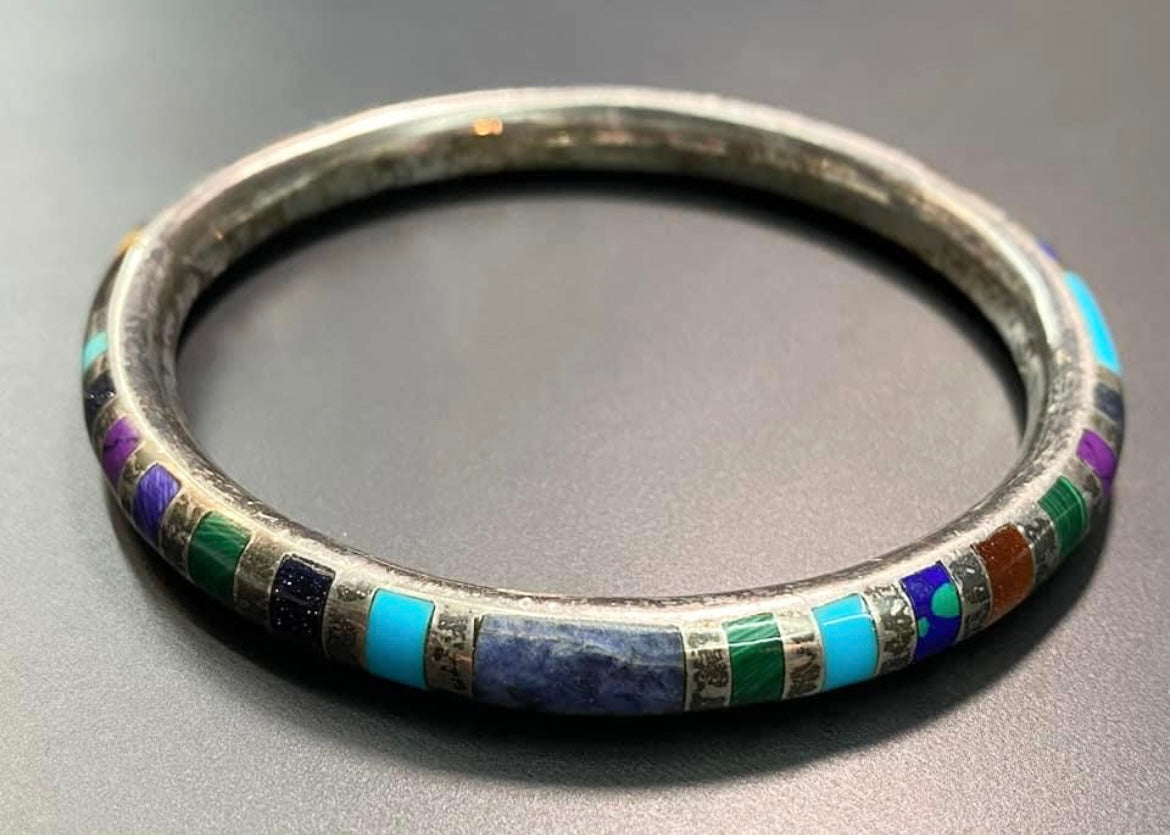 Mexico Sterling Silver Bangle Bracelet