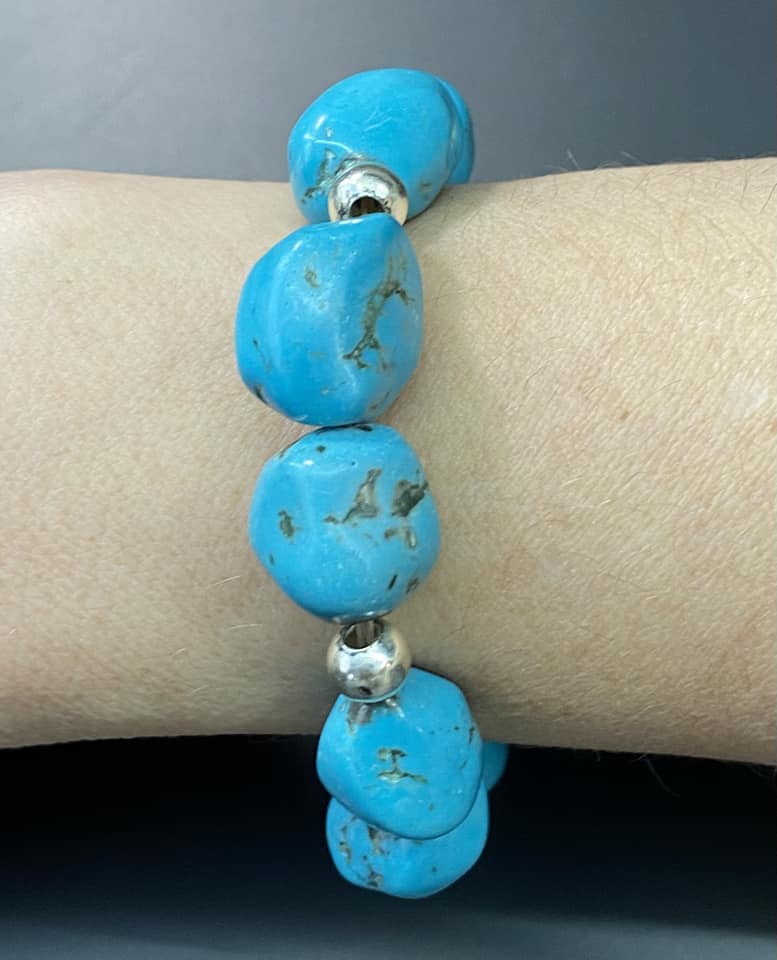 Dyed Stone Stretch Bracelet