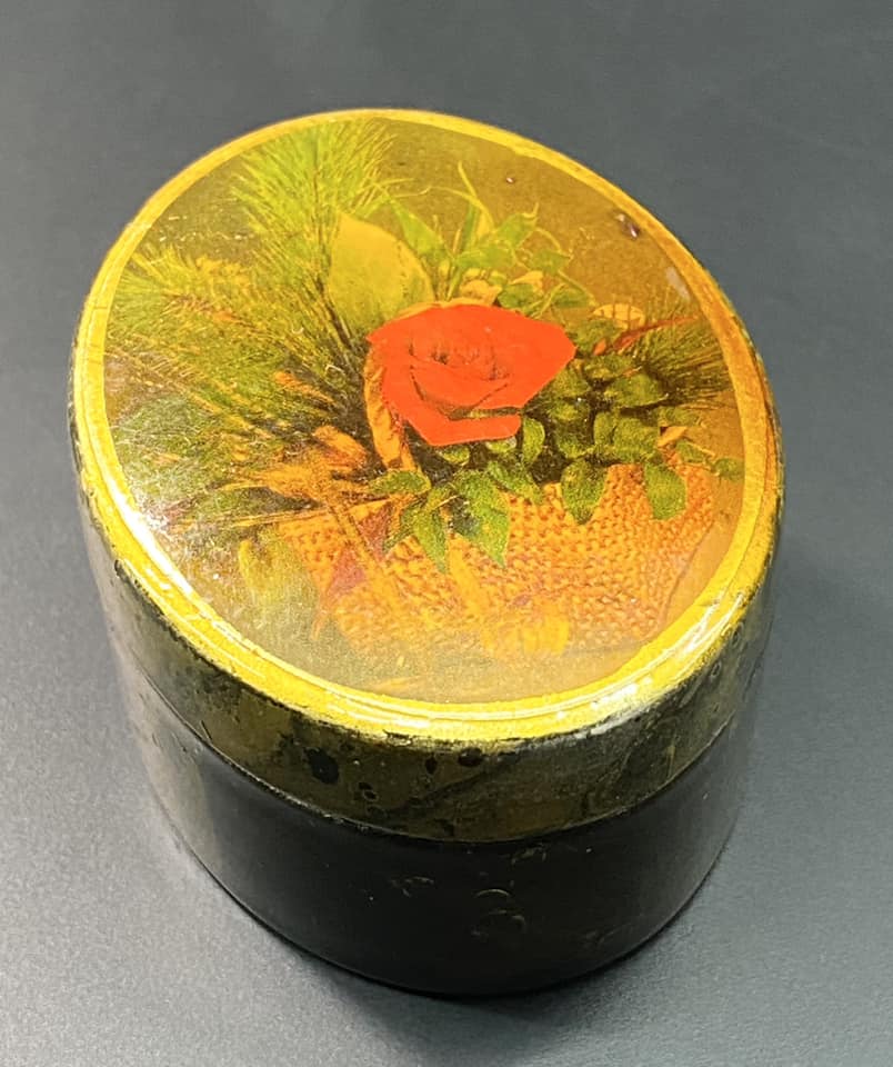 Painted Rose Trinket Box