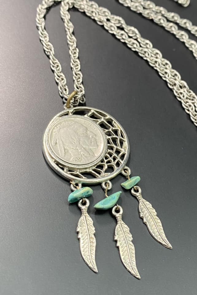 Buffalo Nickel Dreamcatcher Necklace