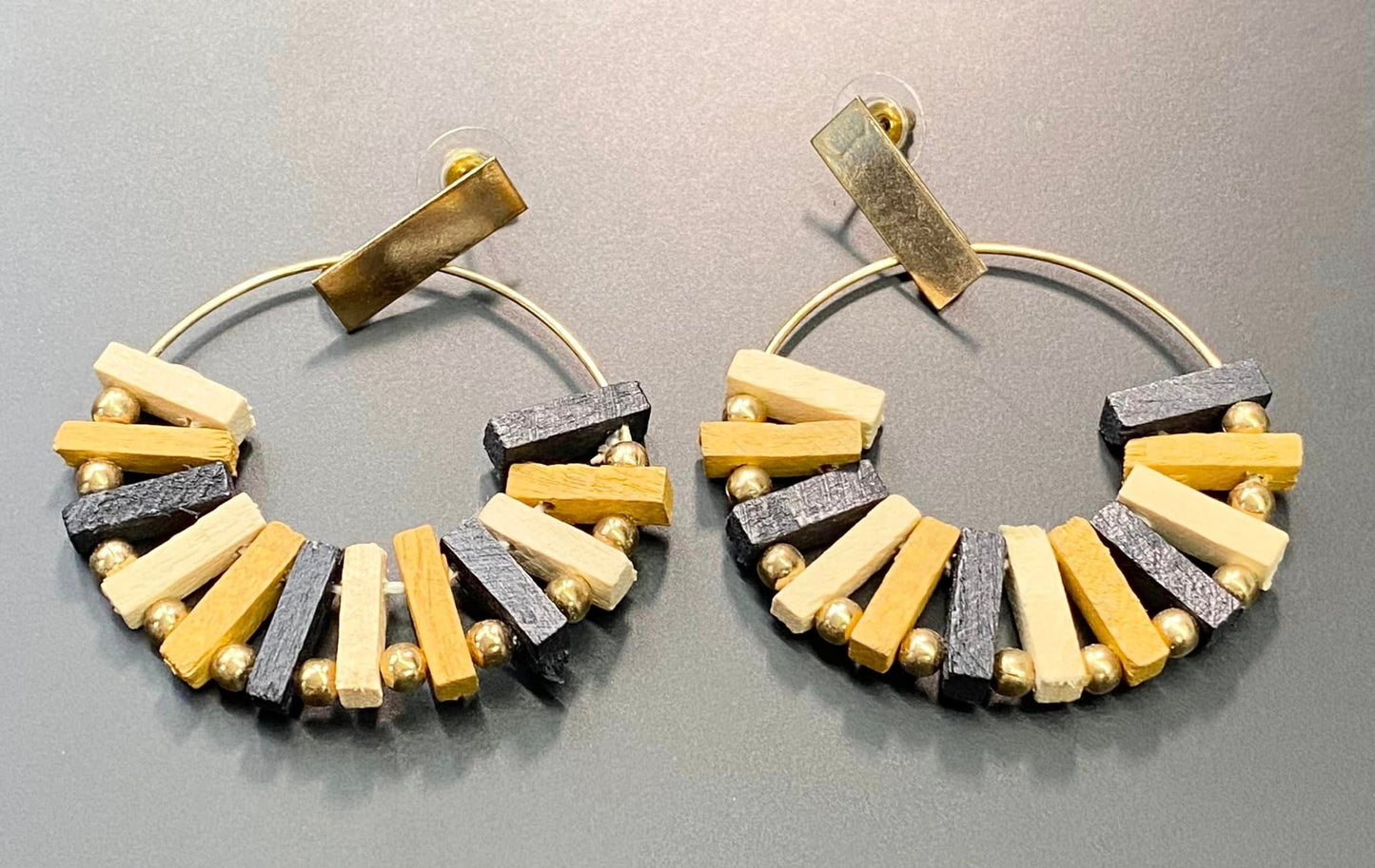 Wood Hoop Earrings
