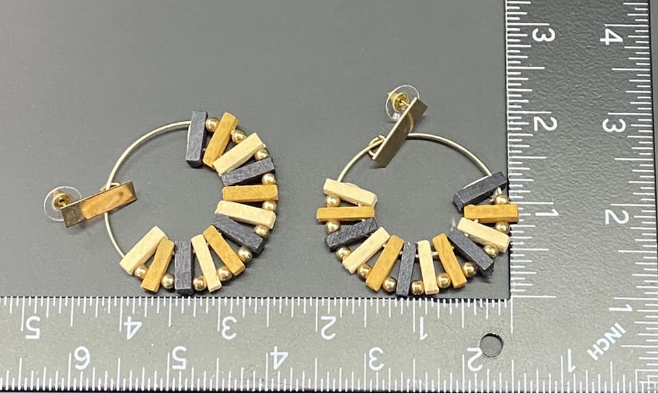 Wood Hoop Earrings