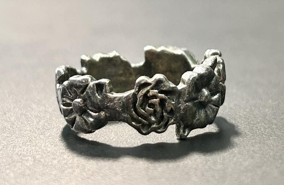 Sterling Silver Flower Band Ring