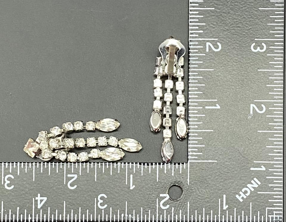 Rhinestone Clip Earrings