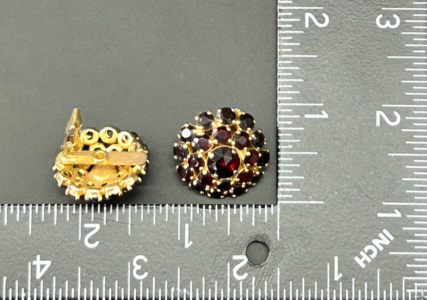 Vintage Rhinestone Clip Earrings