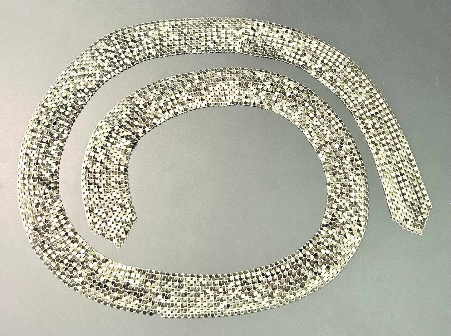 Vintage Silver Tone Mesh Necklace