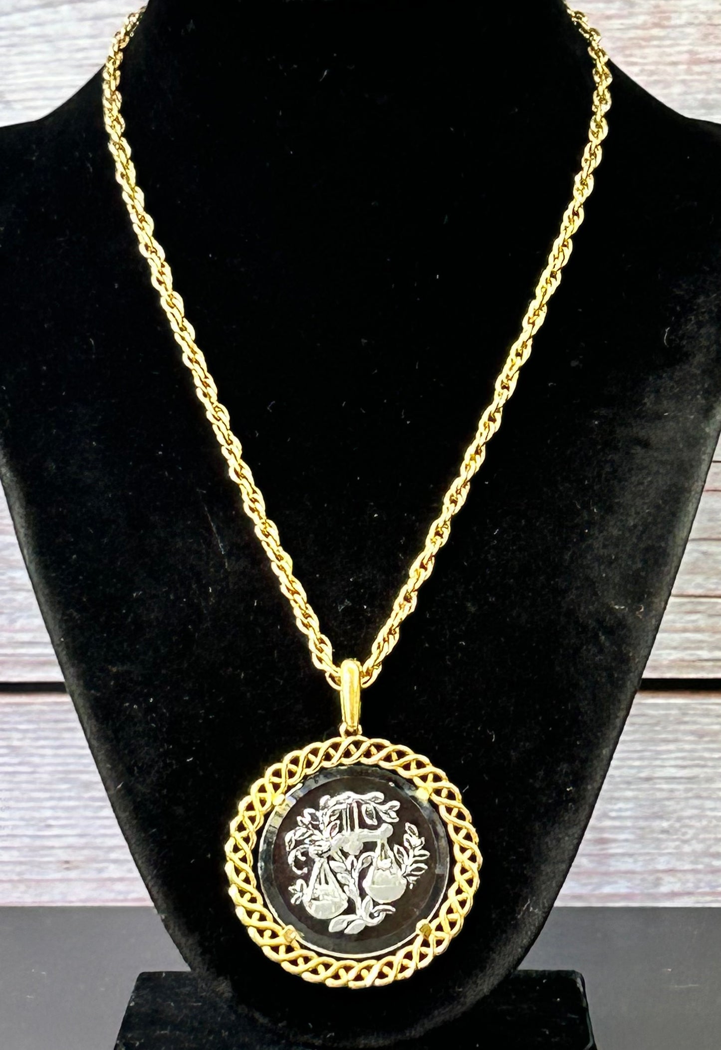 Trifari Libra Astrology Necklace
