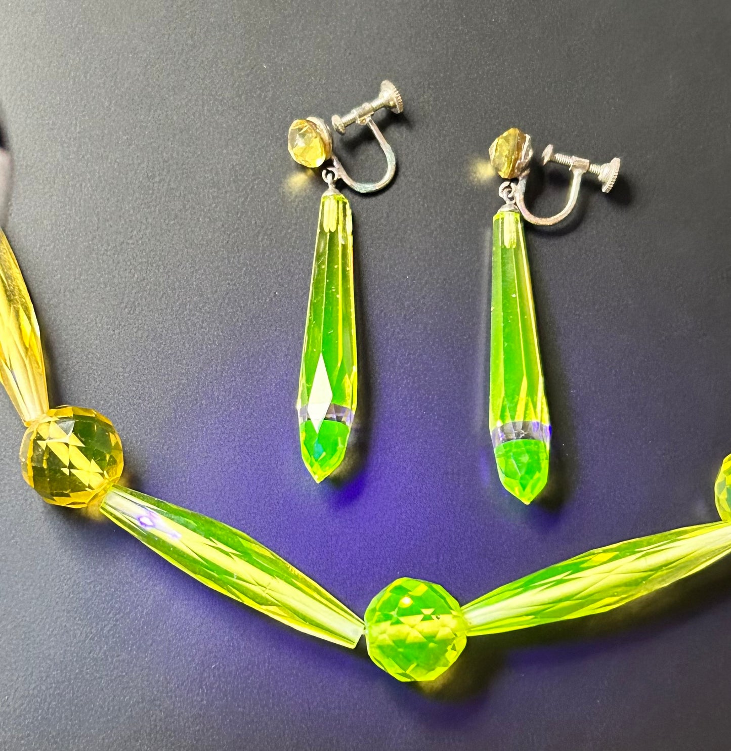 Vintage Uranium Glass Set