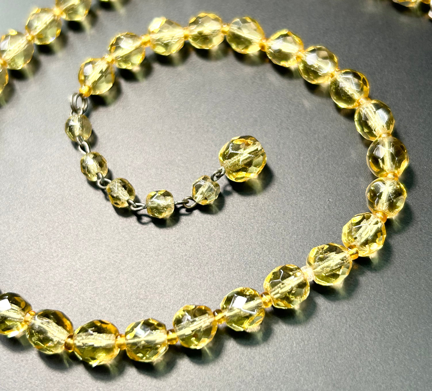 Western Germany Faceted Glass Necklace