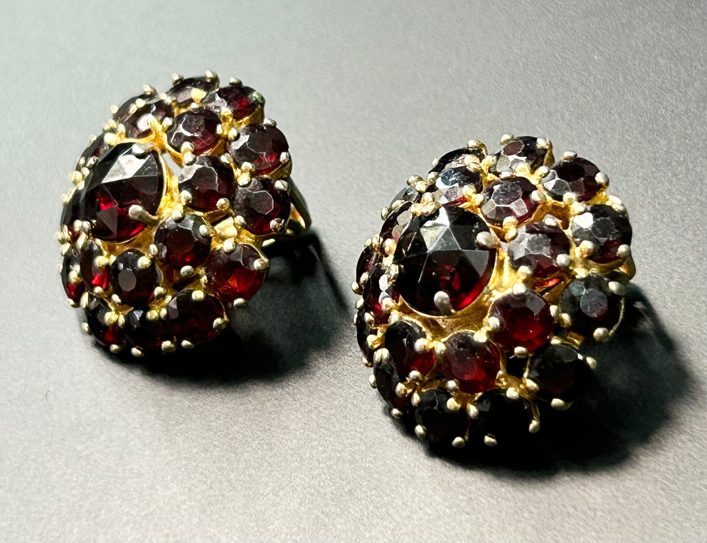 Vintage Rhinestone Clip Earrings