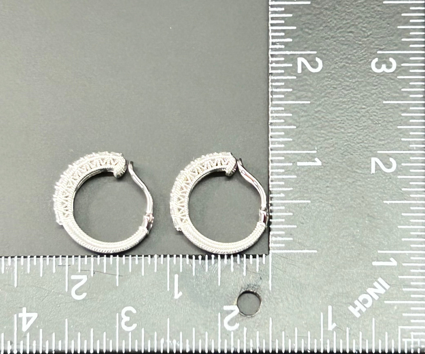 Judith Ripka Sterling Silver Hoop Clip Earrings