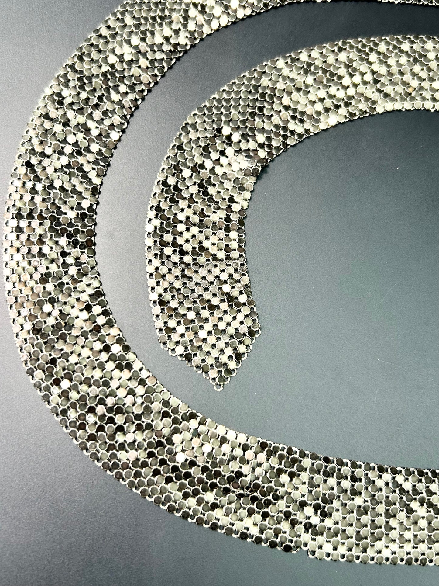 Vintage Silver Tone Mesh Necklace