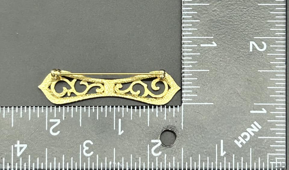 Rhinestone Bar Brooch