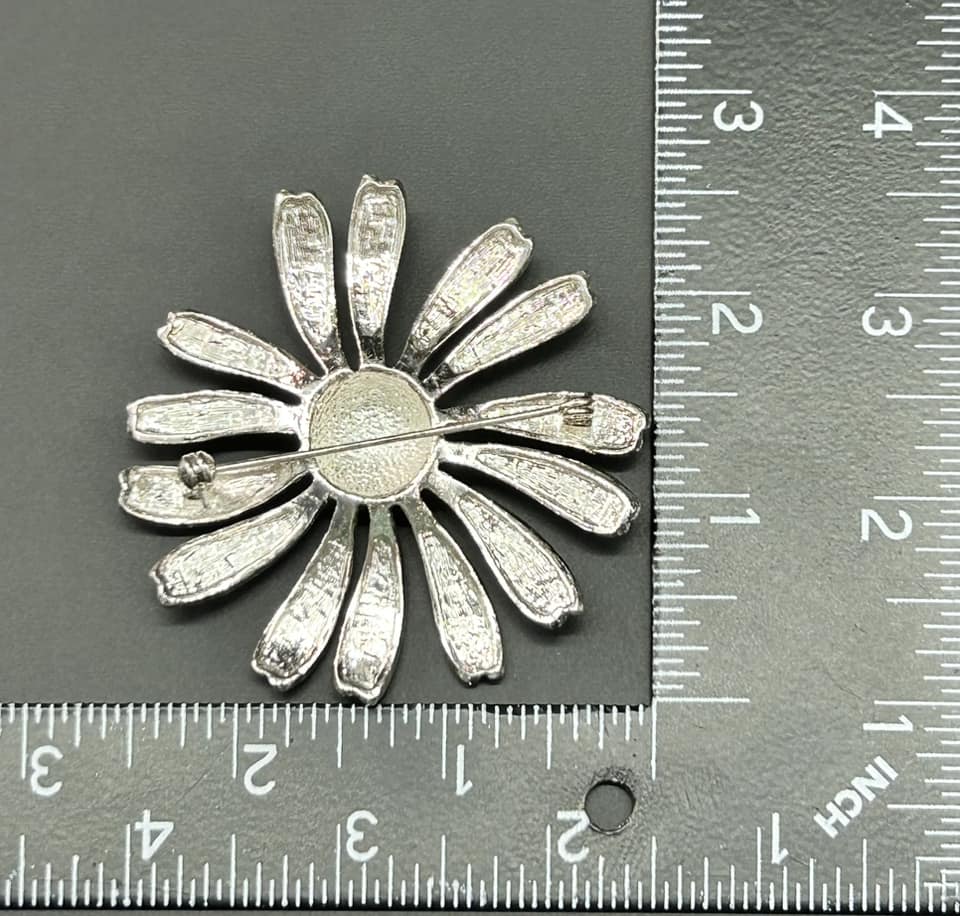 Rhinestone Flower Brooch