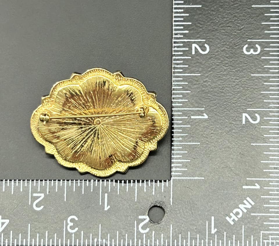 Faux Pearl Brooch
