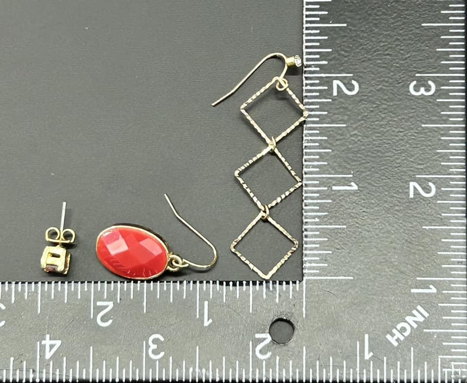 3 Pairs of Fashion Earrings