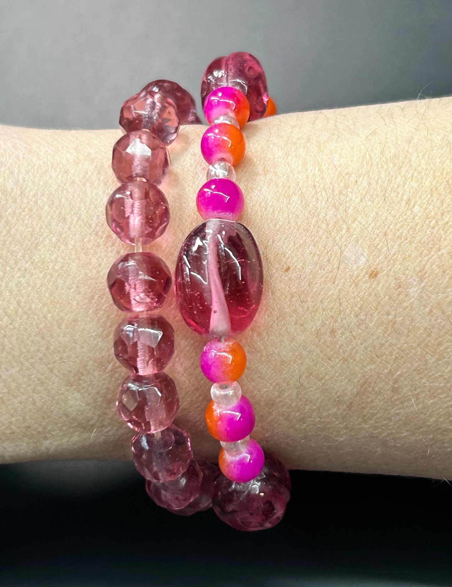 2 Glass Bracelets