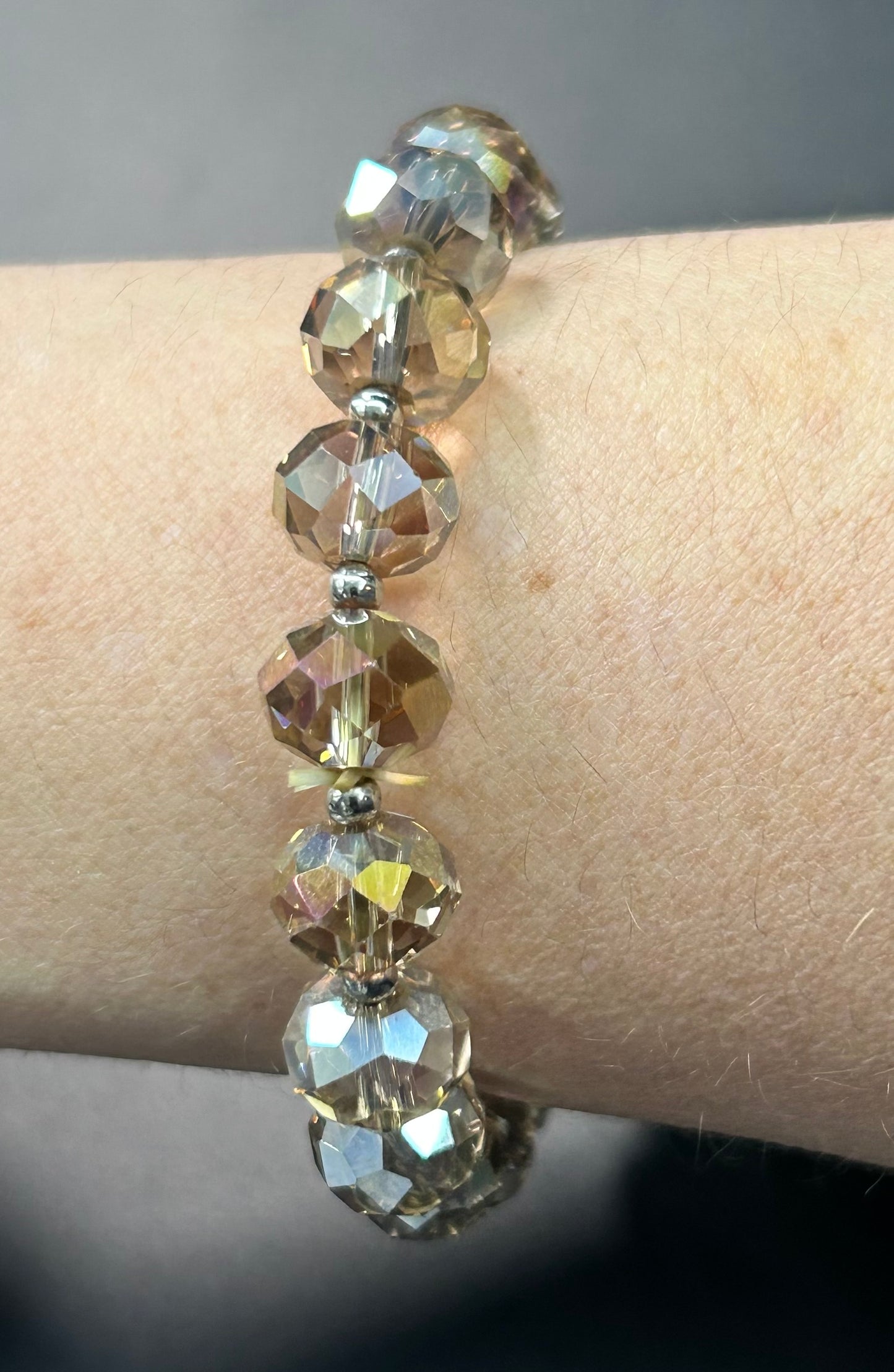 Faceted Glass Bracelet