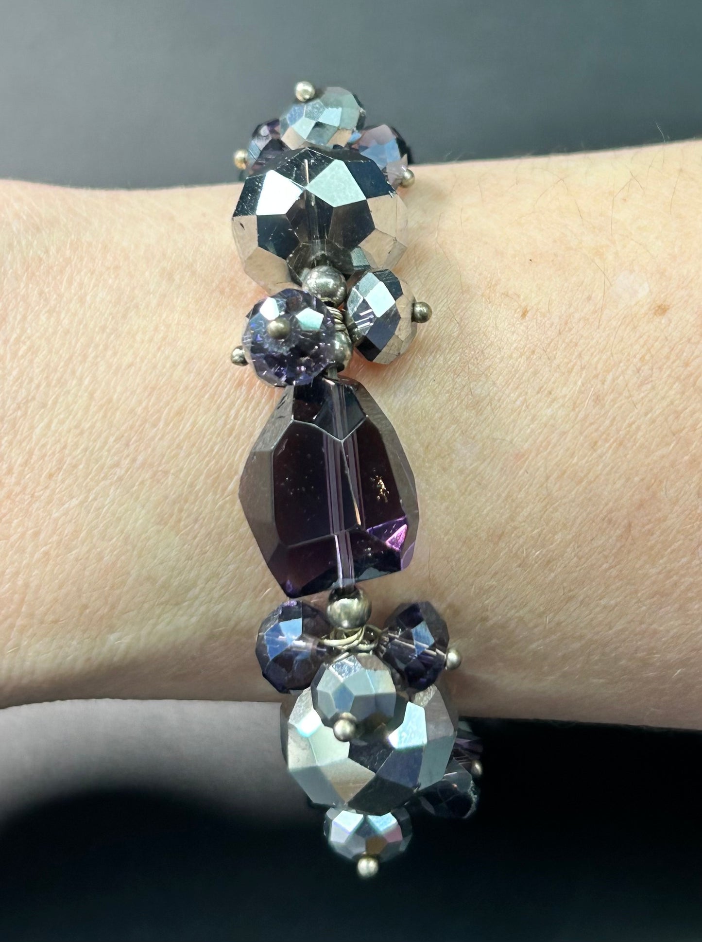 Faceted Glass Bracelet