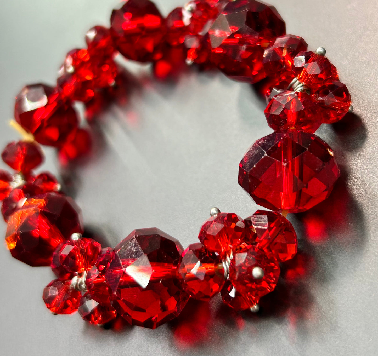 Faceted Glass Bracelet