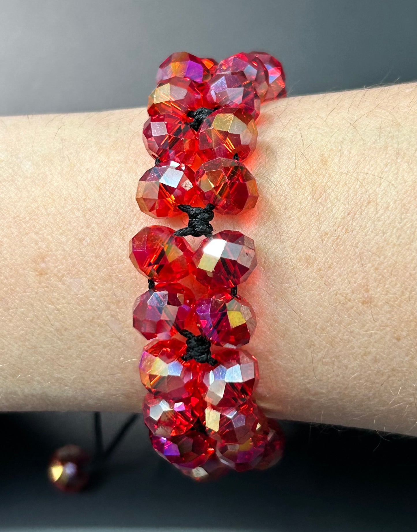Faceted Glass Bracelet