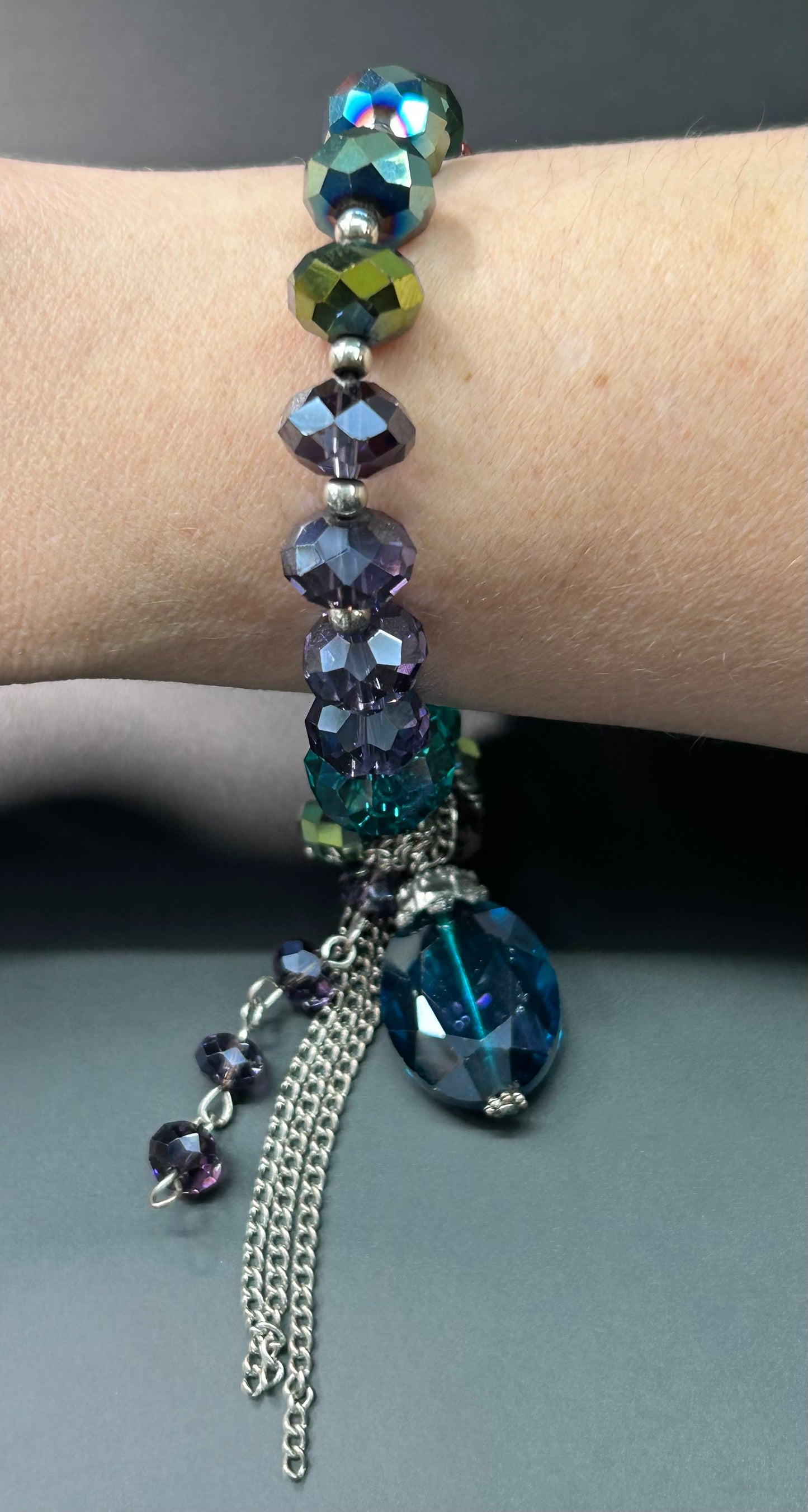Faceted Glass Bracelet