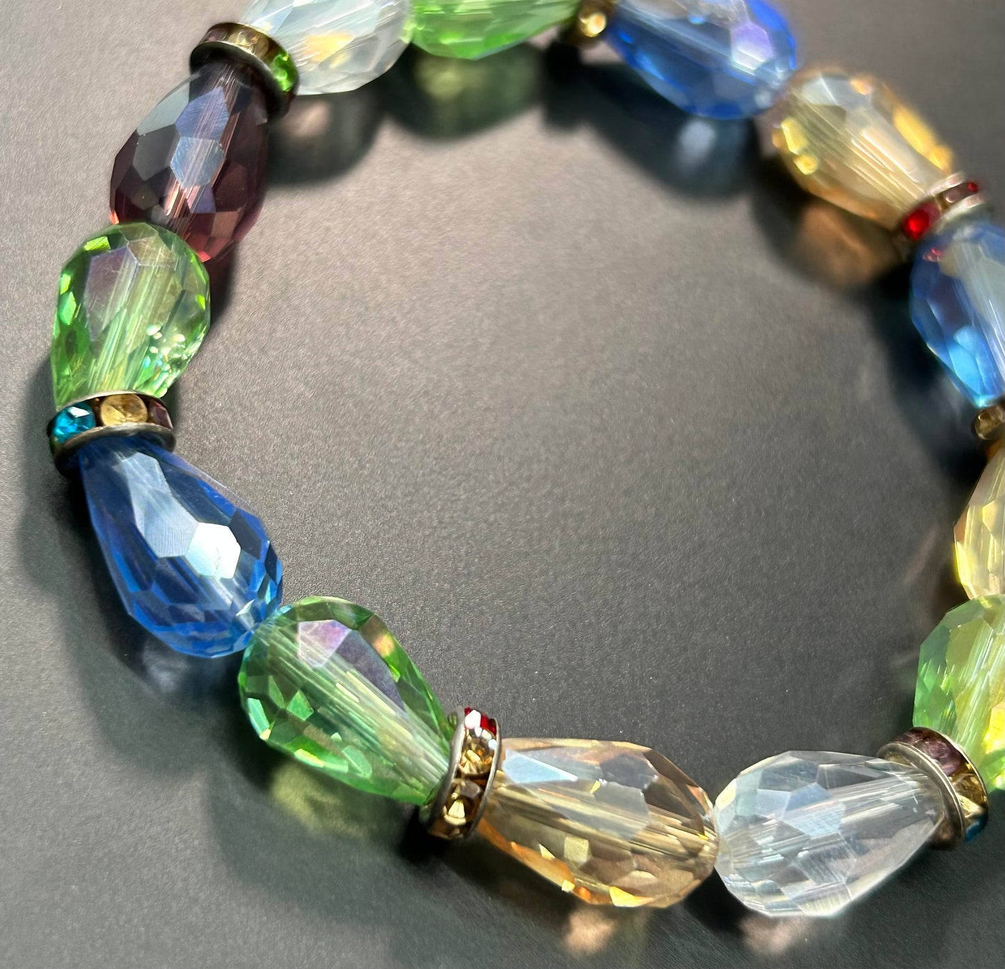 Faceted Glass Bracelet