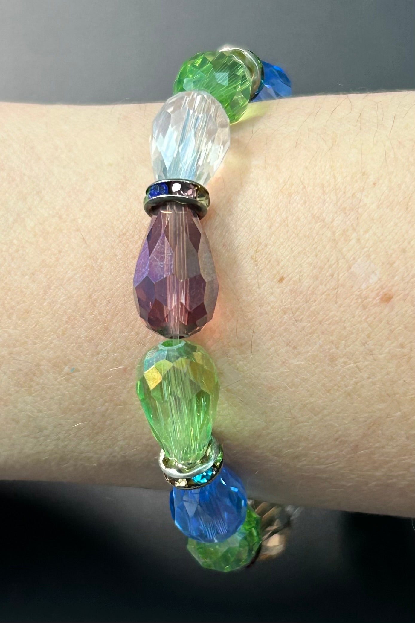 Faceted Glass Bracelet
