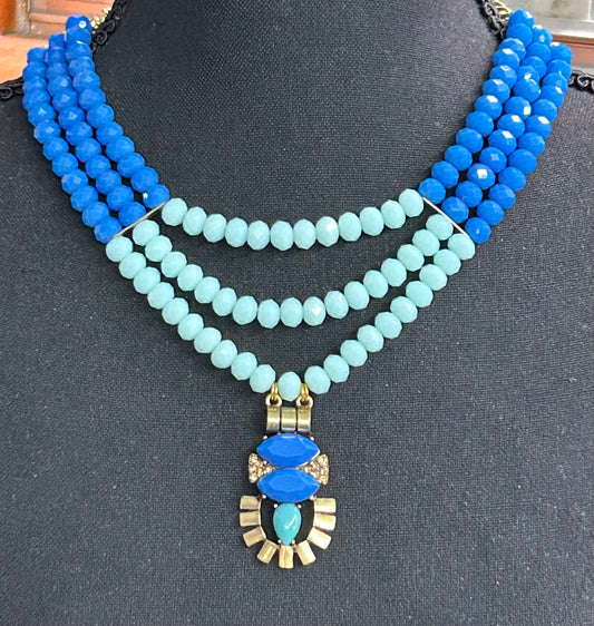 Blue Glass Necklace