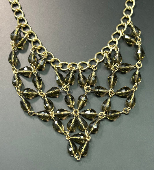 Gold Tone Glass Necklace