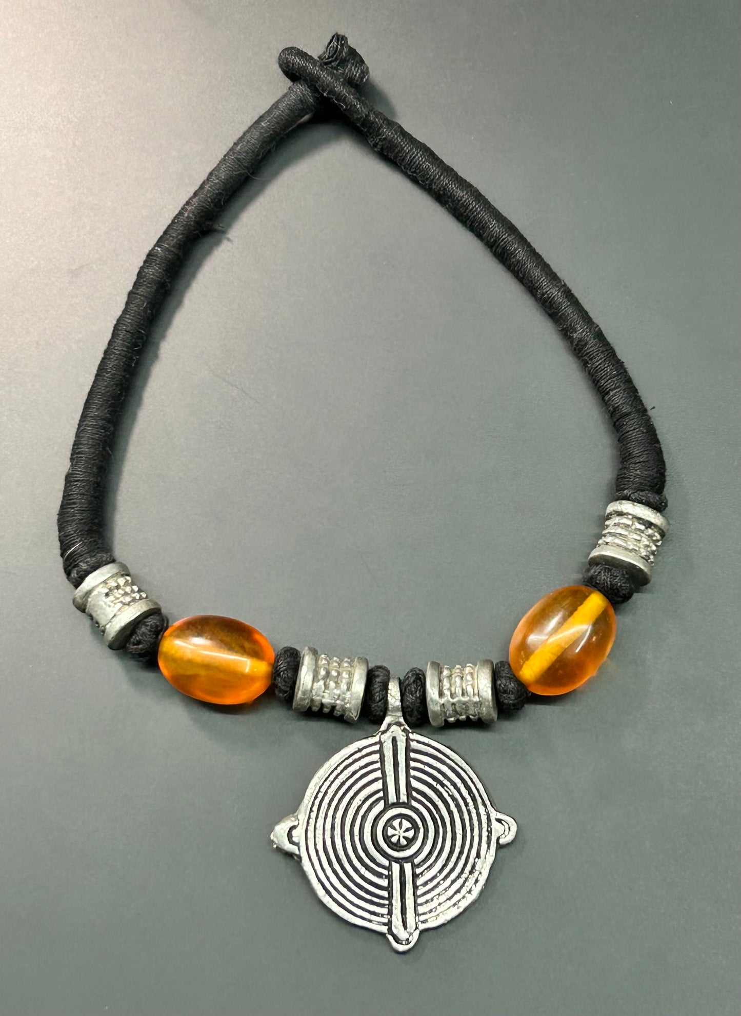 Silver Tone Tribal Necklace