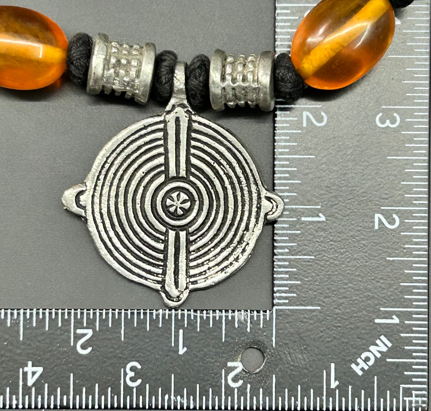 Silver Tone Tribal Necklace