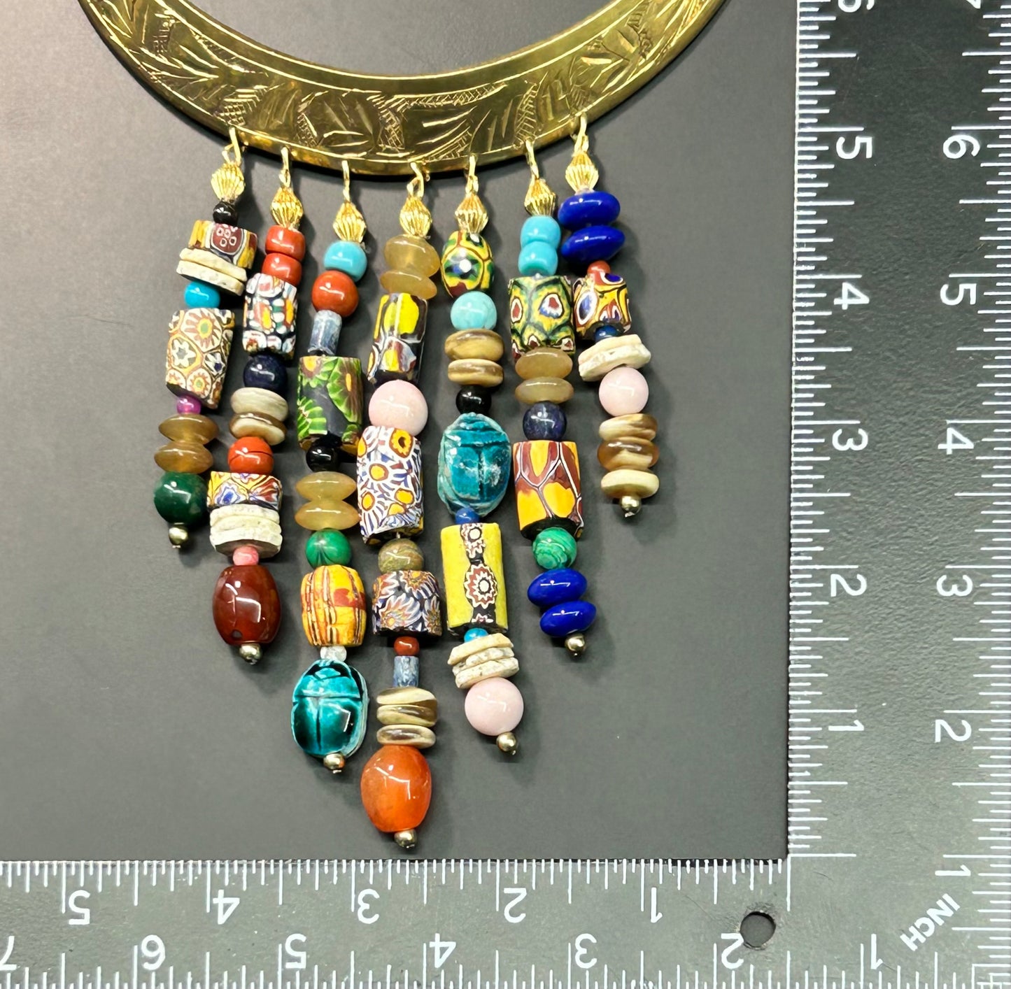 Brass Tribal Bead Necklace
