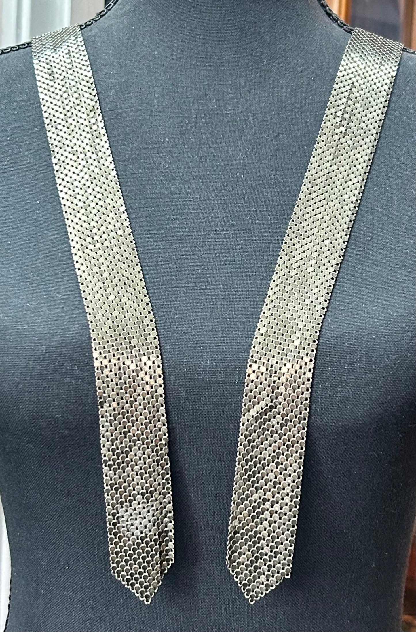 Vintage Silver Tone Mesh Necklace