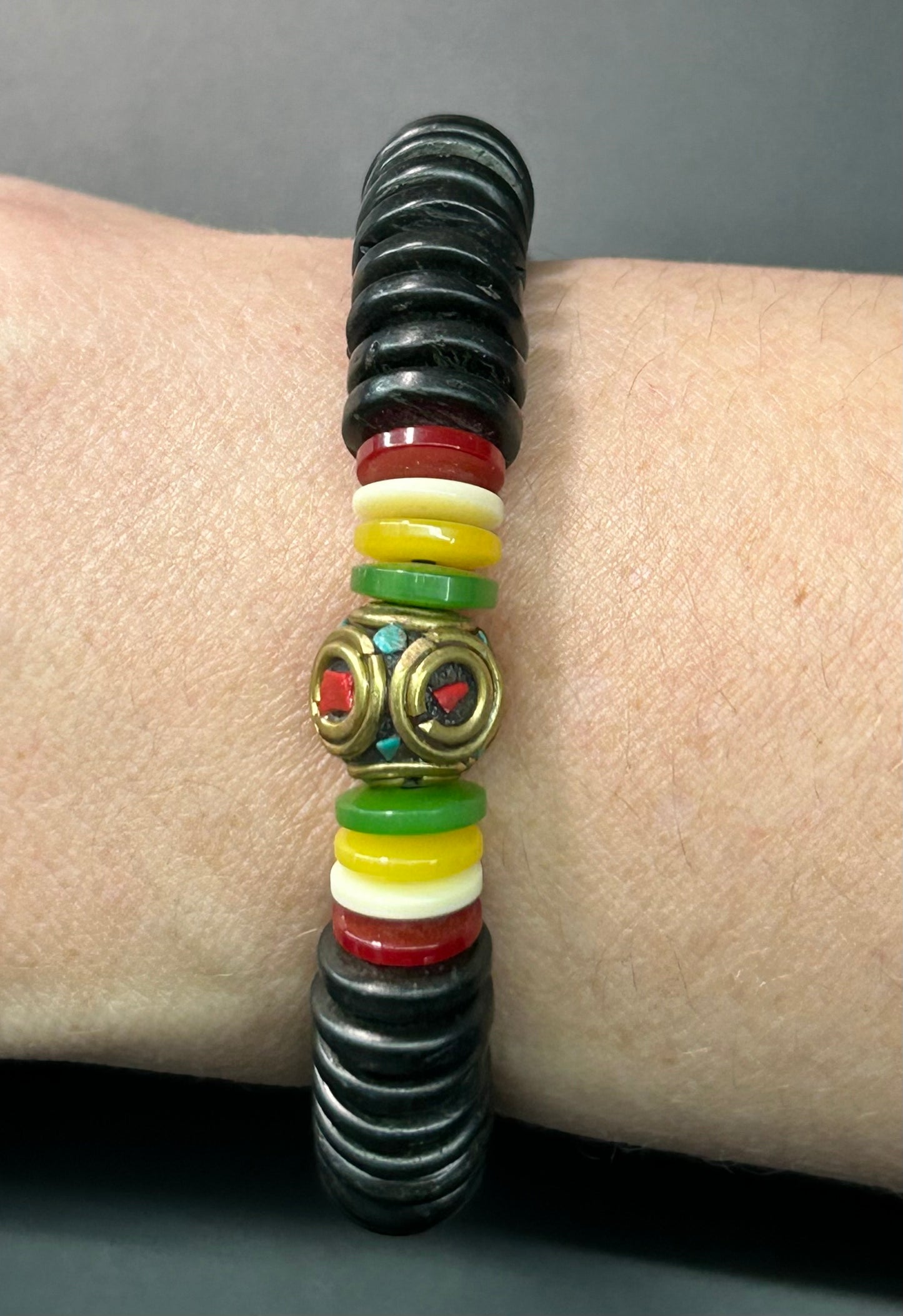 Wood Bead Tribal Bracelet
