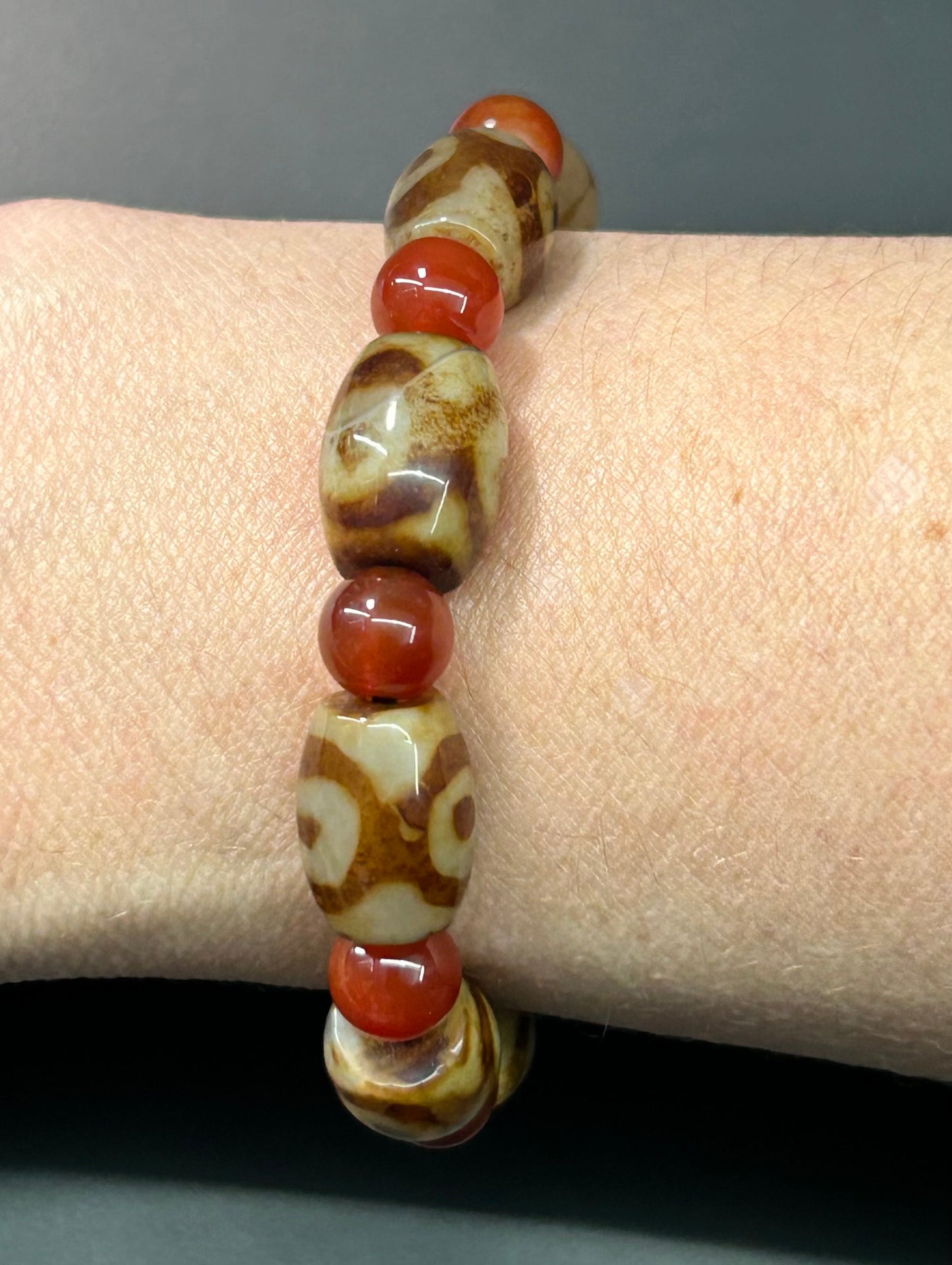 Tibetan 3 Eye Dzi Bracelet