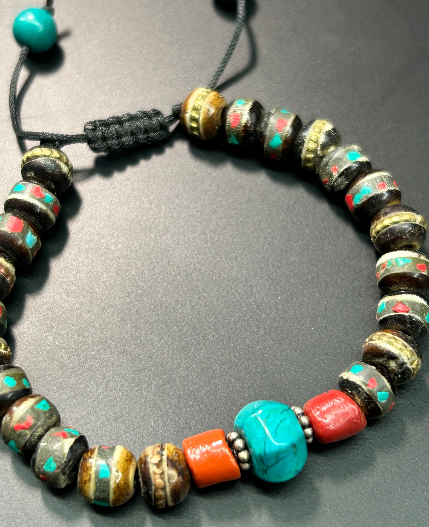 Tibetan Dyed Yak Bone Bracelet
