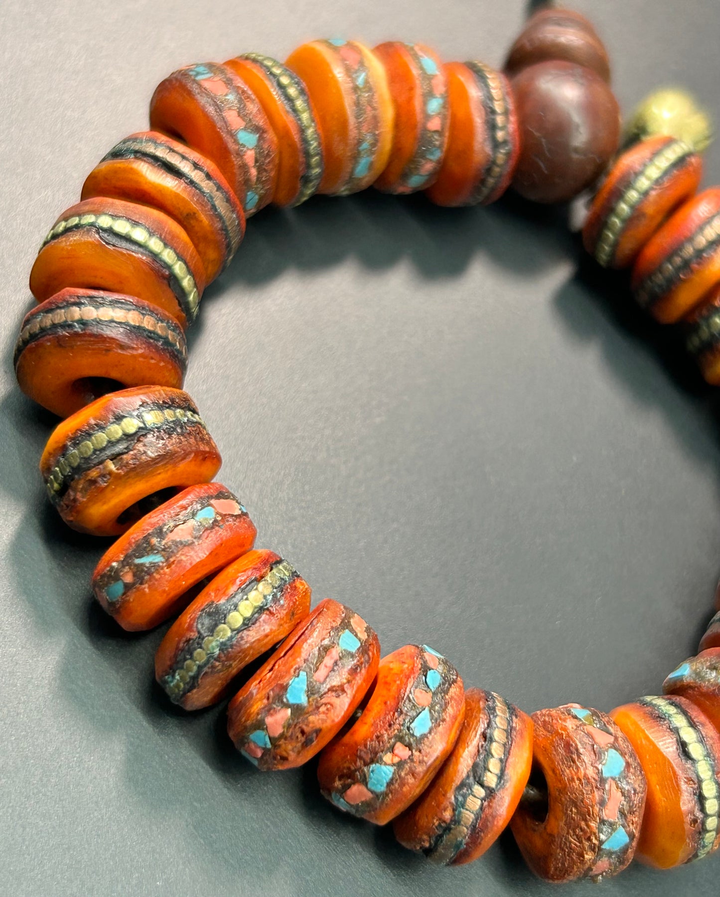Tibetan Dyed Yak Bone Bracelet
