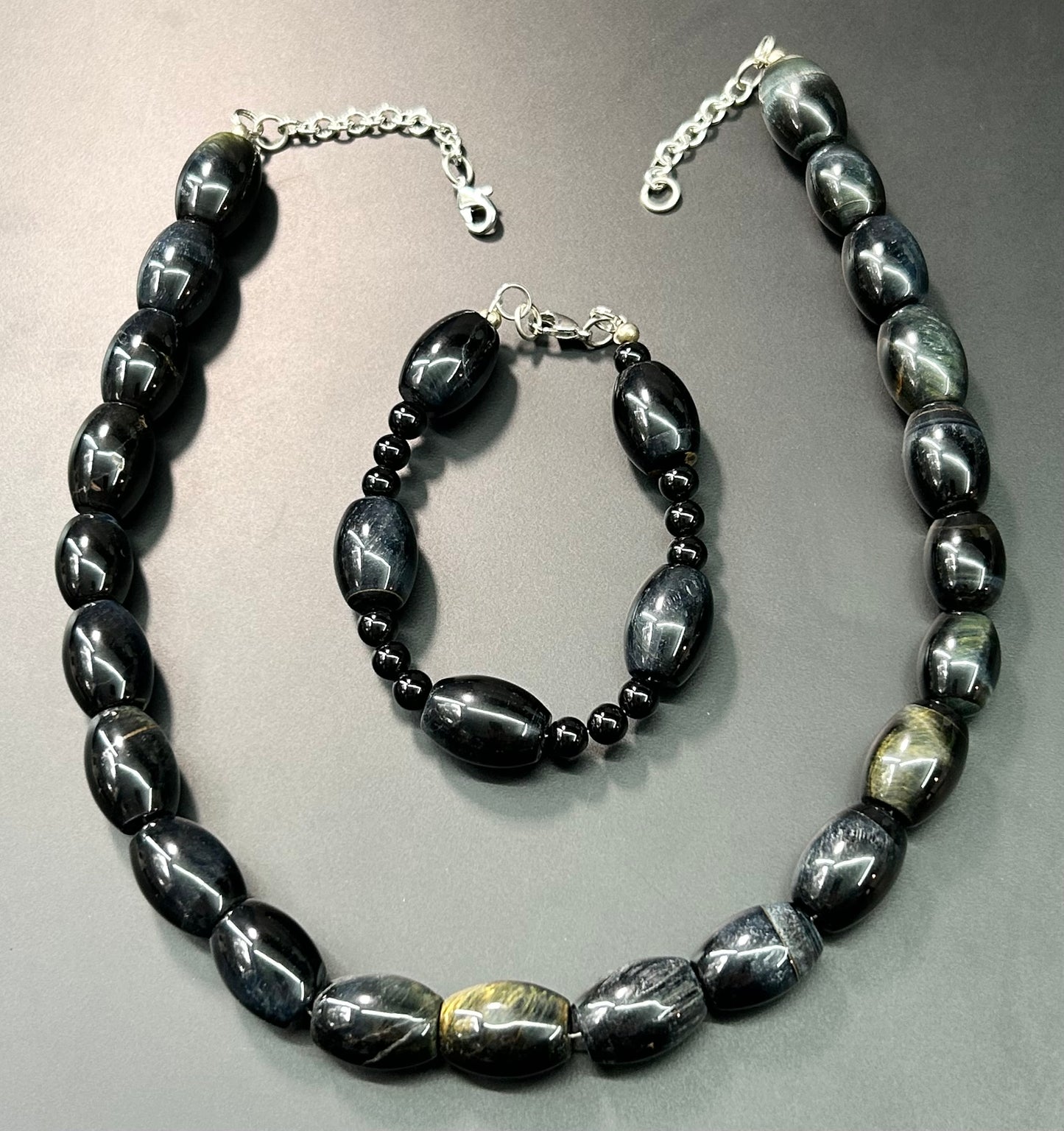 Labradorite Necklace & Bracelet Set