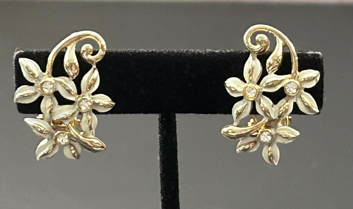 Flower Clip Earrings