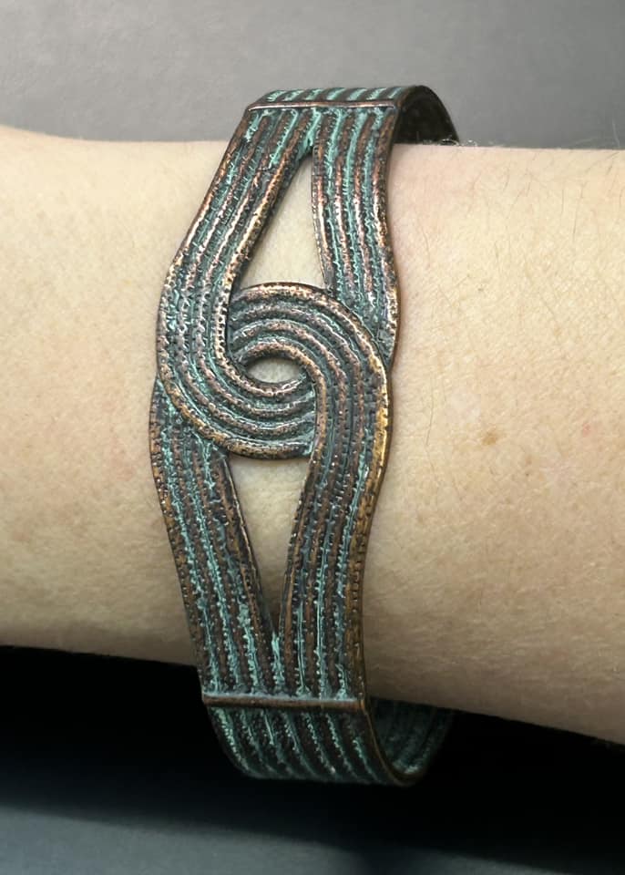 Painted Copper Cuff Bracelet