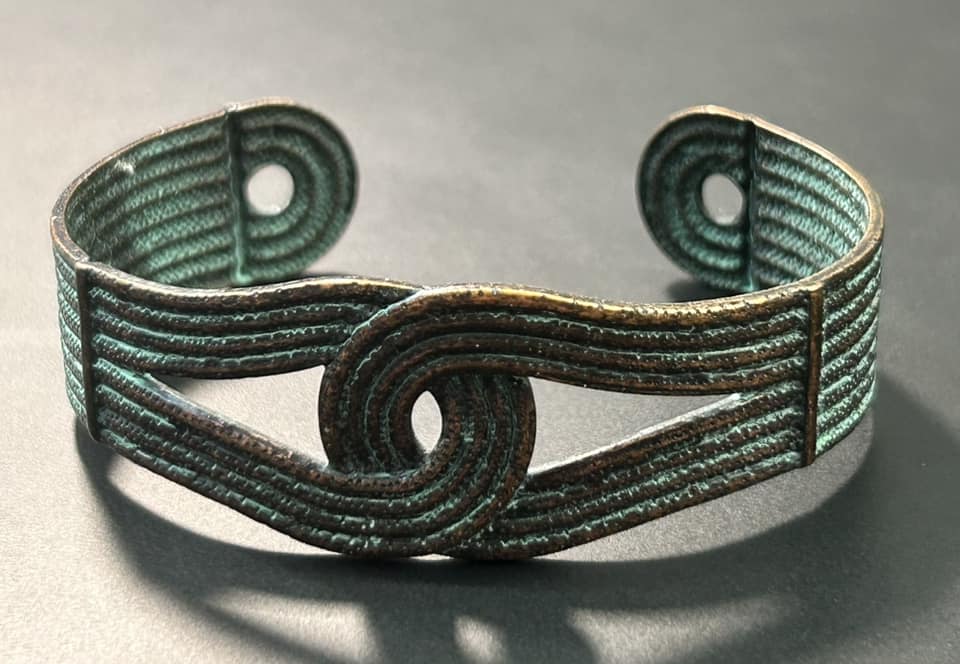 Painted Copper Cuff Bracelet