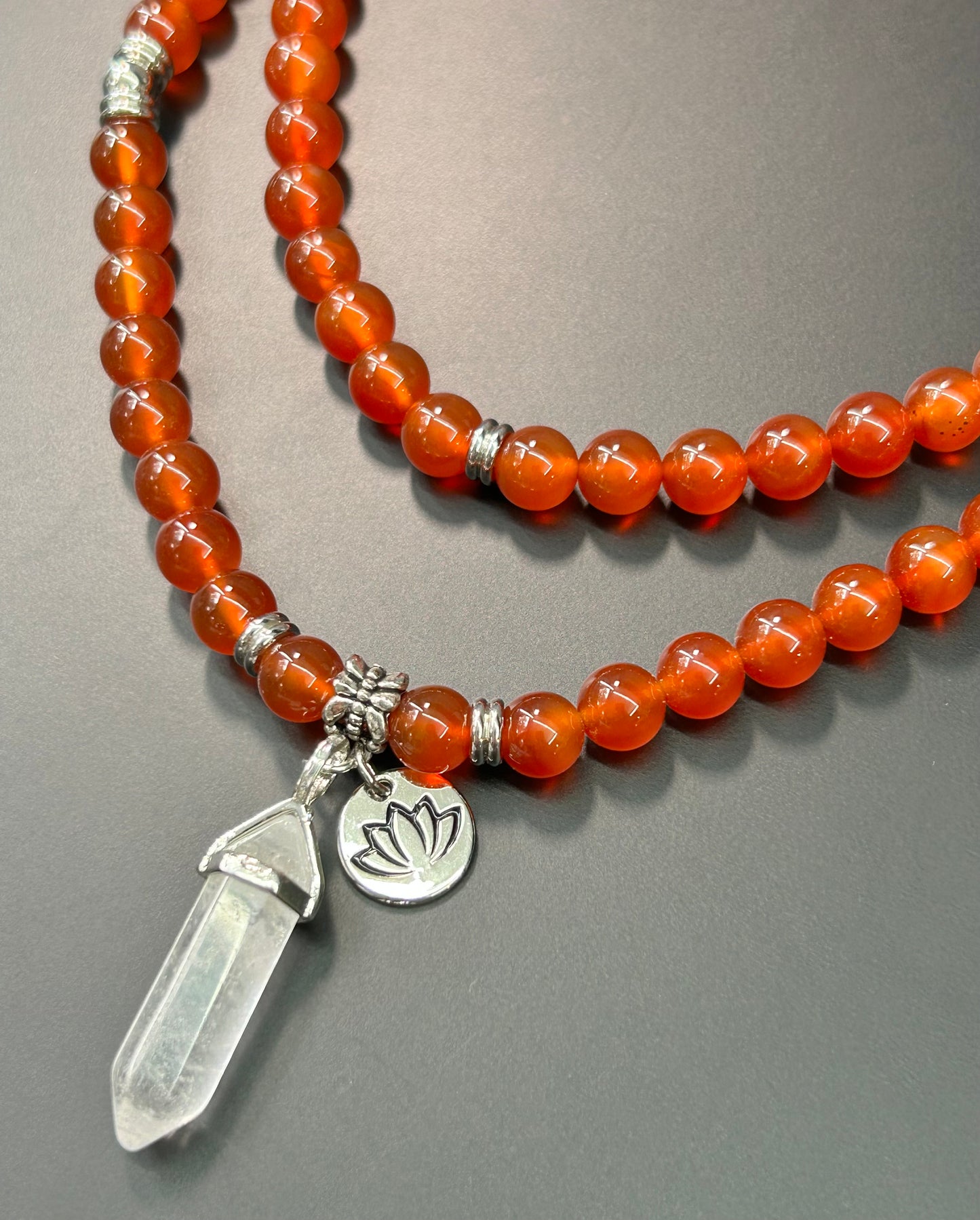 Lily Rose Carnelian Bracelet or Necklace