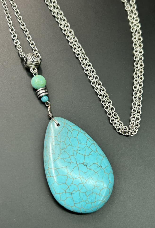 Dyed Stone Necklace
